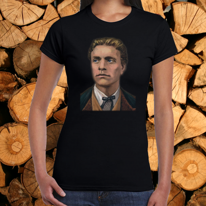 Дамска черна тениска -  Васил Левски