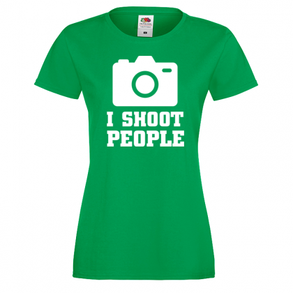 Дамска тениска-  I SHOOT PEOPLE