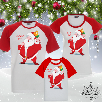 Комплект коледни тениски- Ho Ho Ho