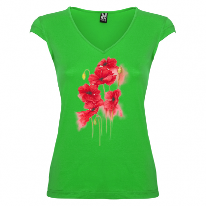 Дамска тениска - Макове