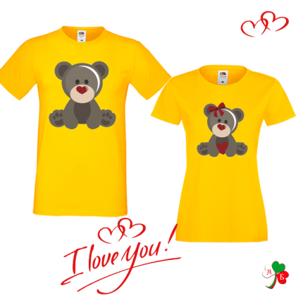 Комплект цветни тениски - Мечета