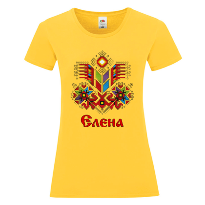 Цветна дамска тениска- Елена и шевица