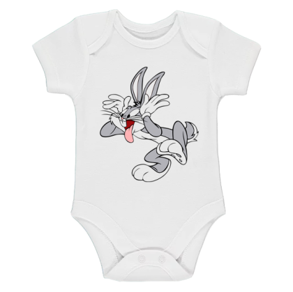 Бяло бебешко боди- Бъгс Бъни