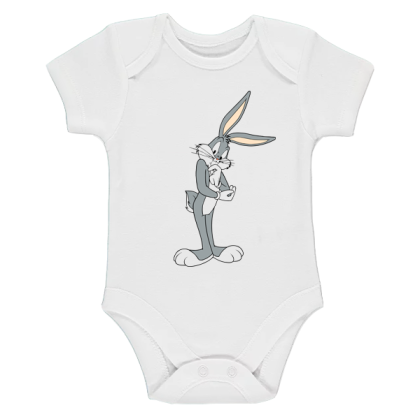 Бяло бебешко боди- Бъгс Бъни