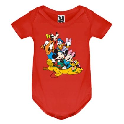 Цветно бебешко боди- Мики и приятели