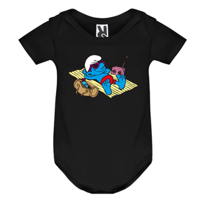 Цветно бебешко боди- Смърф