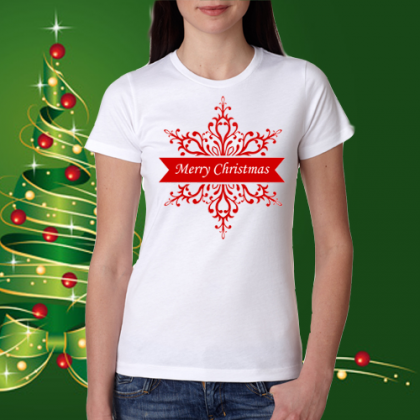 Дамска коледна тениска