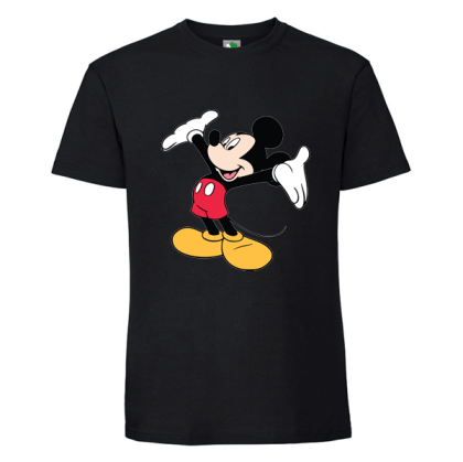 Черна мъжка тениска- Мики Маус