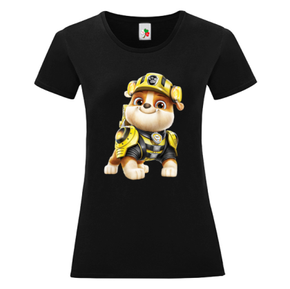 Черна дамска тениска- Ръбъл