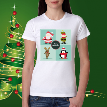 Дамска коледна тениска