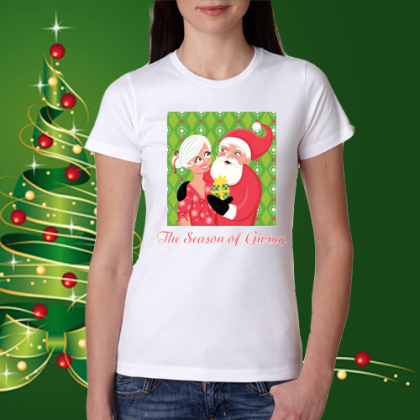 Дамска коледна тениска