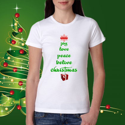 Дамска коледна тениска