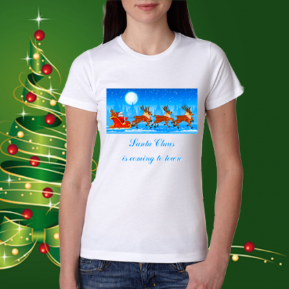 Дамска коледна тениска
