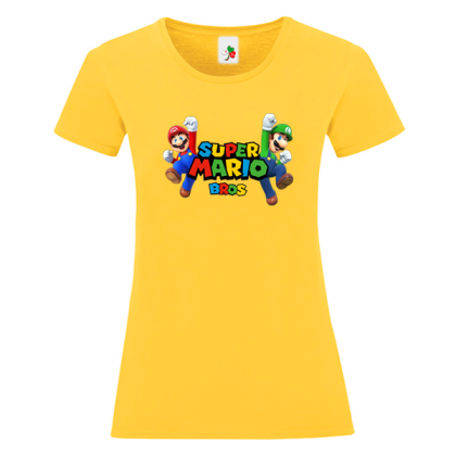 Цветна дамска тениска- Супер Марио