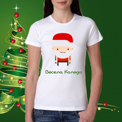 Дамска коледна тениска