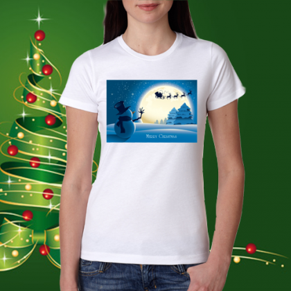 Дамска коледна тениска