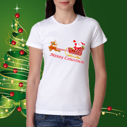 Дамска коледна тениска