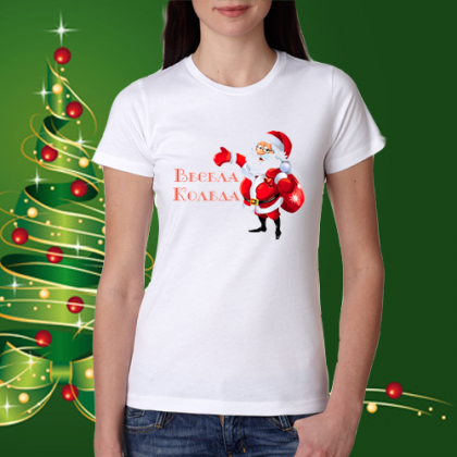 Дамска коледна тениска