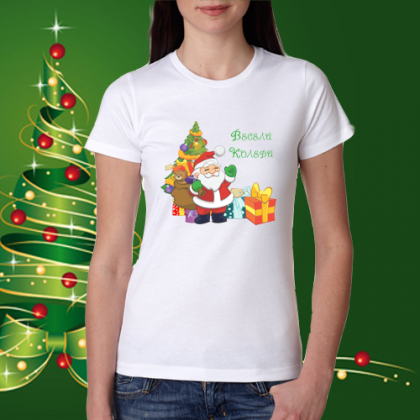 Дамска коледна тениска