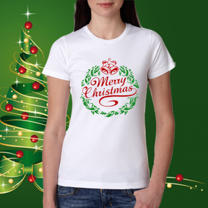 Дамска коледна тениска
