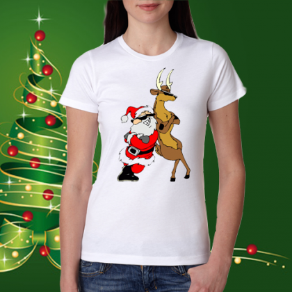 Дамска коледна тениска
