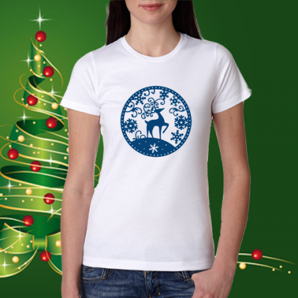 Дамска коледна тениска