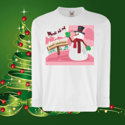 Детска коледна блуза Снежен човек