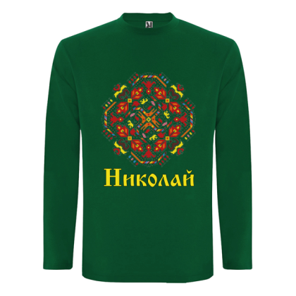 Цветна мъжка блуза- Николай и шевица