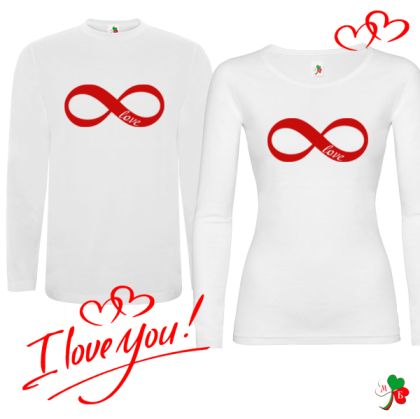 Комплект бели блузи- Love