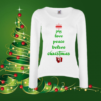 Дамска коледна блуза