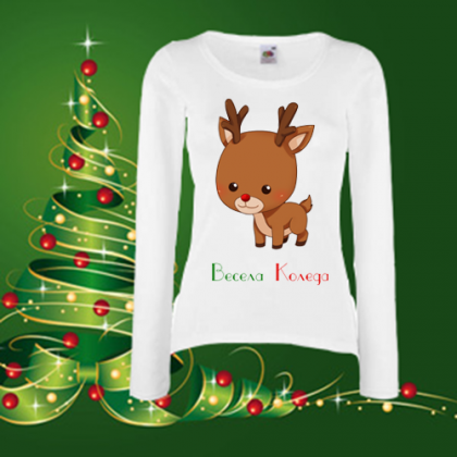 Дамска коледна блуза