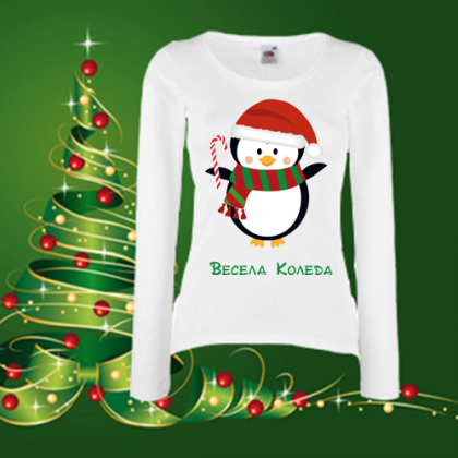 Дамска коледна блуза