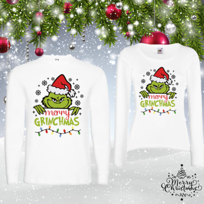 Комплект коледни блузи- Гринч