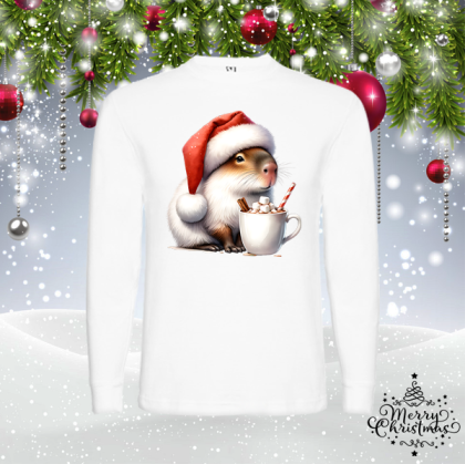 Мъжка коледна блуза - Капибара