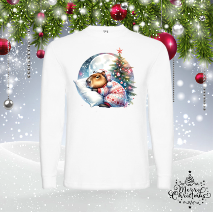 Мъжка коледна блуза - Капибара