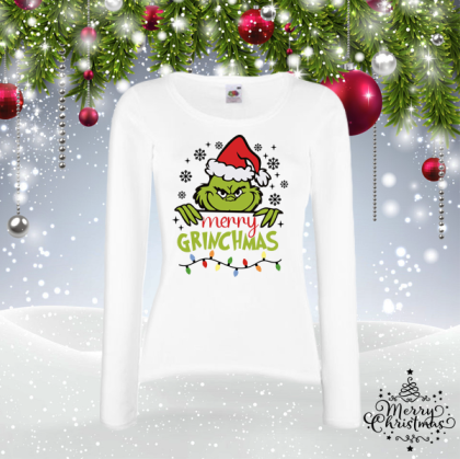 Дамска коледна блуза- Гринч