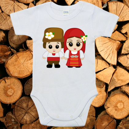 Бебешко боди  с народни мотиви.