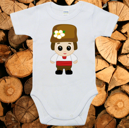 Бебешко боди  с народни мотиви.