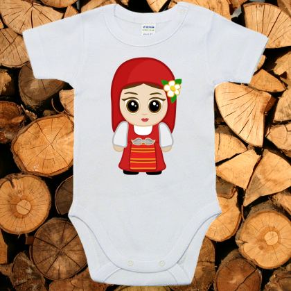 Бебешко боди  с народни мотиви.