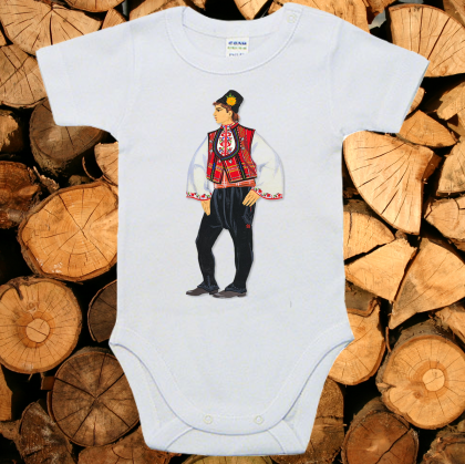 Бебешко боди  с народни мотиви.