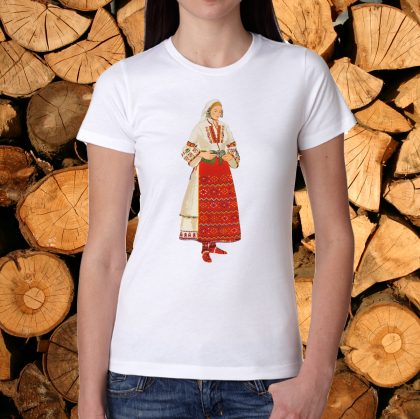 Дамска тениска  народни мотиви.