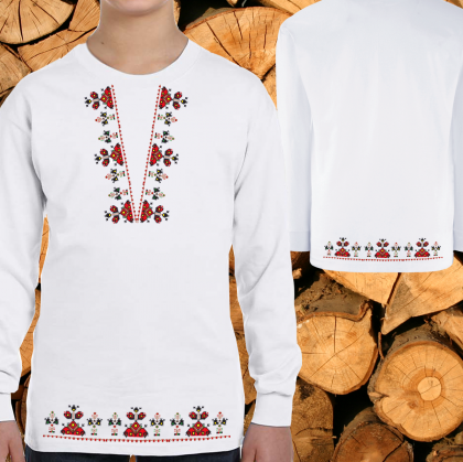 Детска  блуза с мотиви на шевици .