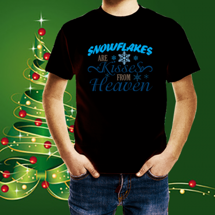 Детска коледна тениска Снежинките