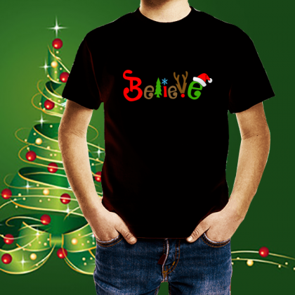 Детска коледна тениска Belive