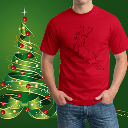 Коледна мъжка тениска