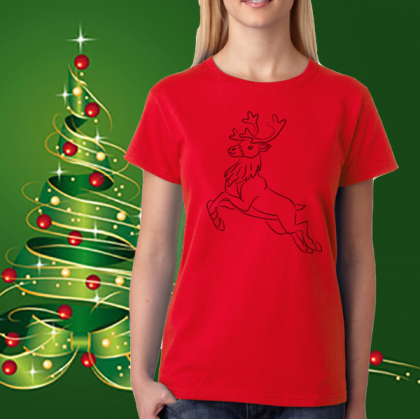 Дамска коледна тениска