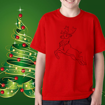 Детска коледна тениска Елен