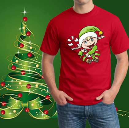 Коледна мъжка тениска