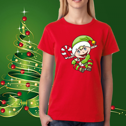 Дамска коледна тениска