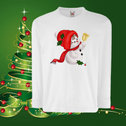 Детска коледна блуза-Снежен човек